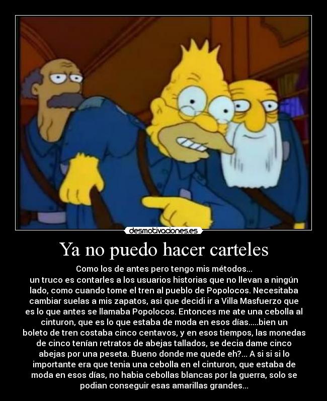 Ya no puedo hacer carteles -