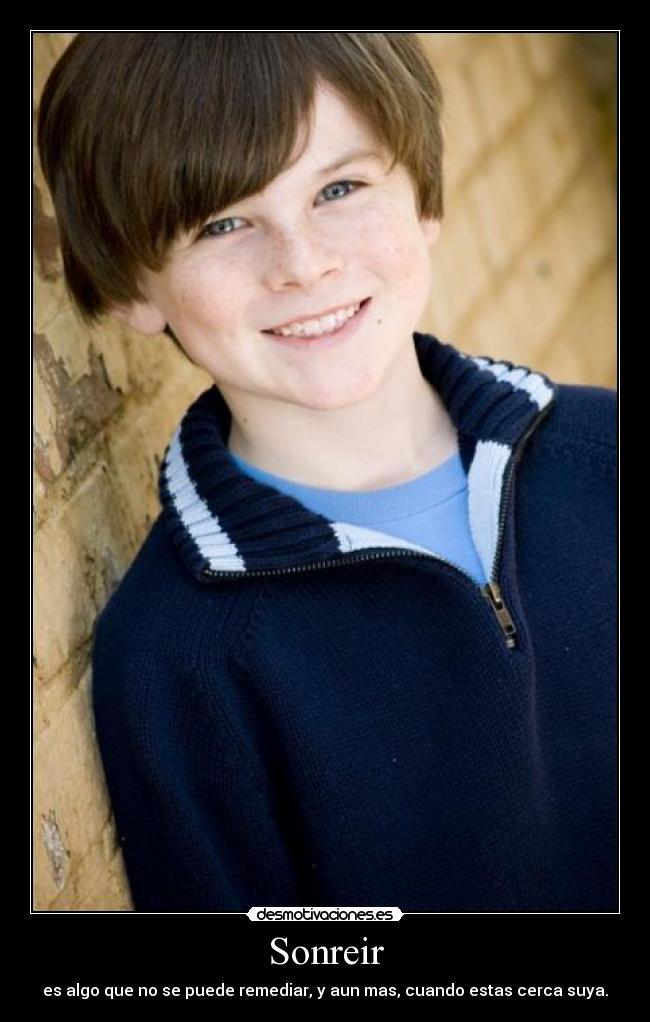Sonreir - es algo que no se puede remediar, y aun mas, cuando estas cerca suya.