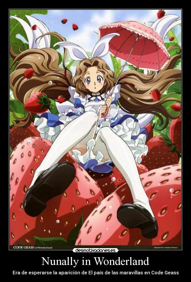 carteles code geass nunally ova wonderland anime animexxeada maravillas pais desmotivaciones