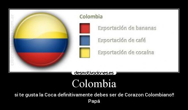 Colombia - si te gusta la Coca definitivamente debes ser de Corazon Colombiano!! Papá