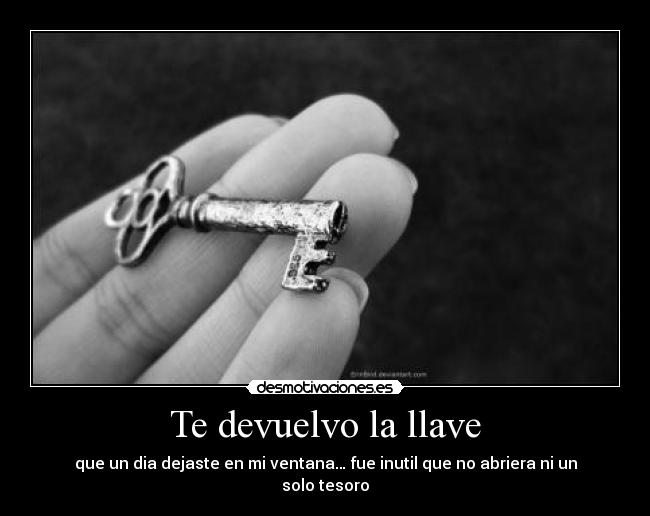 Te devuelvo la llave - 