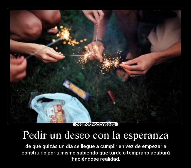 Pedir un deseo con la esperanza - 