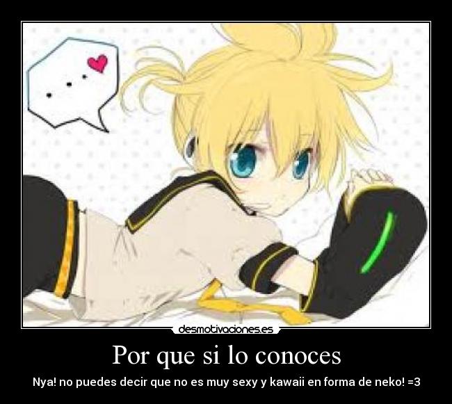 Por que si lo conoces - Nya! no puedes decir que no es muy sexy y kawaii en forma de neko! =3