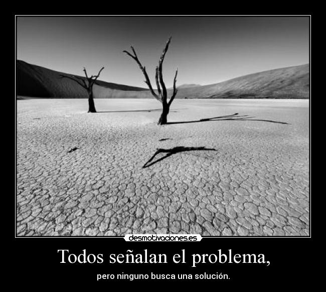 Todos señalan el problema, -