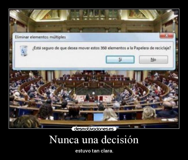 Nunca una decisión - 