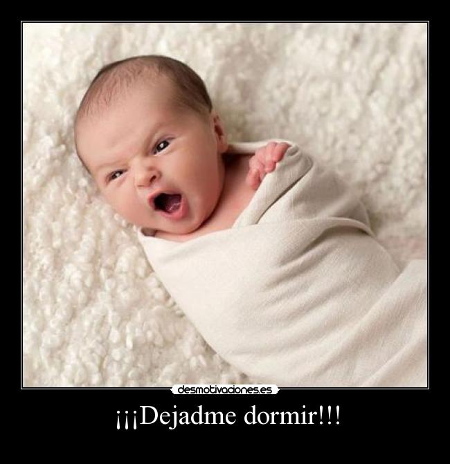 ¡¡¡Dejadme dormir!!! -