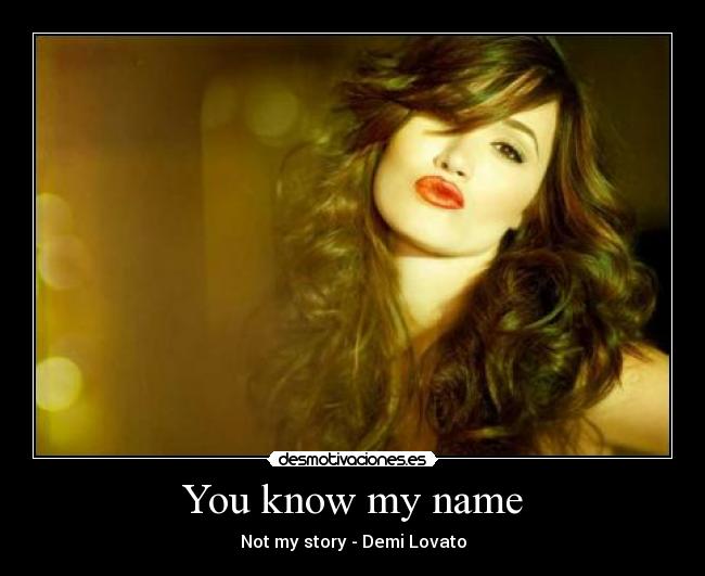 You know my name - 