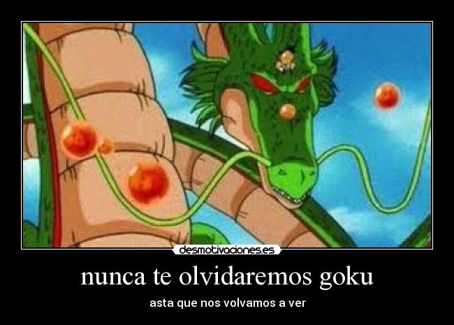 nunca te olvidaremos goku - asta que nos volvamos a ver