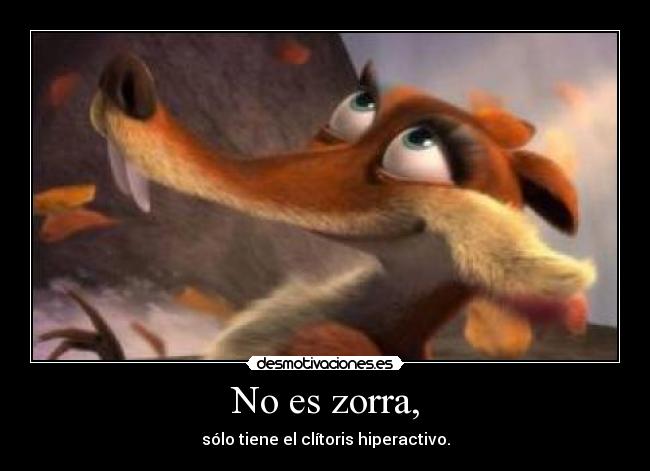 No es zorra, -