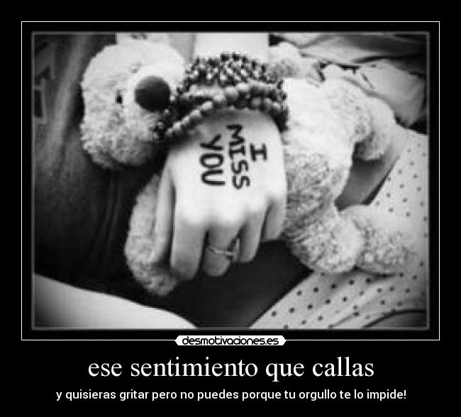 ese sentimiento que callas -