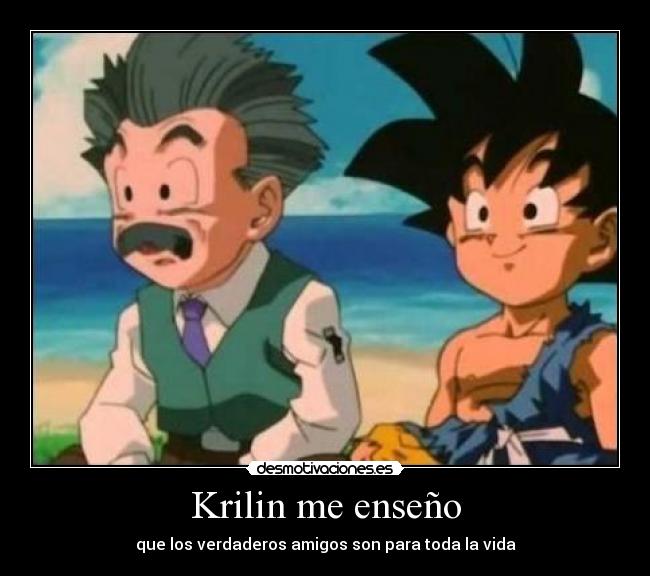 Krilin me enseño - que los verdaderos amigos son para toda la vida