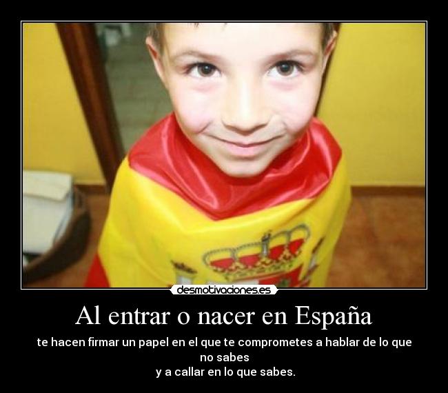 Al entrar o nacer en España - 