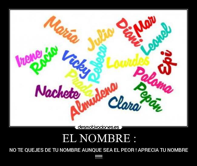 EL NOMBRE : -