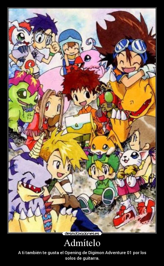 carteles digimon adventure solos guitarra desmotivaciones