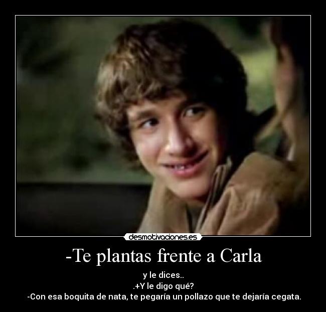 -Te plantas frente a Carla -