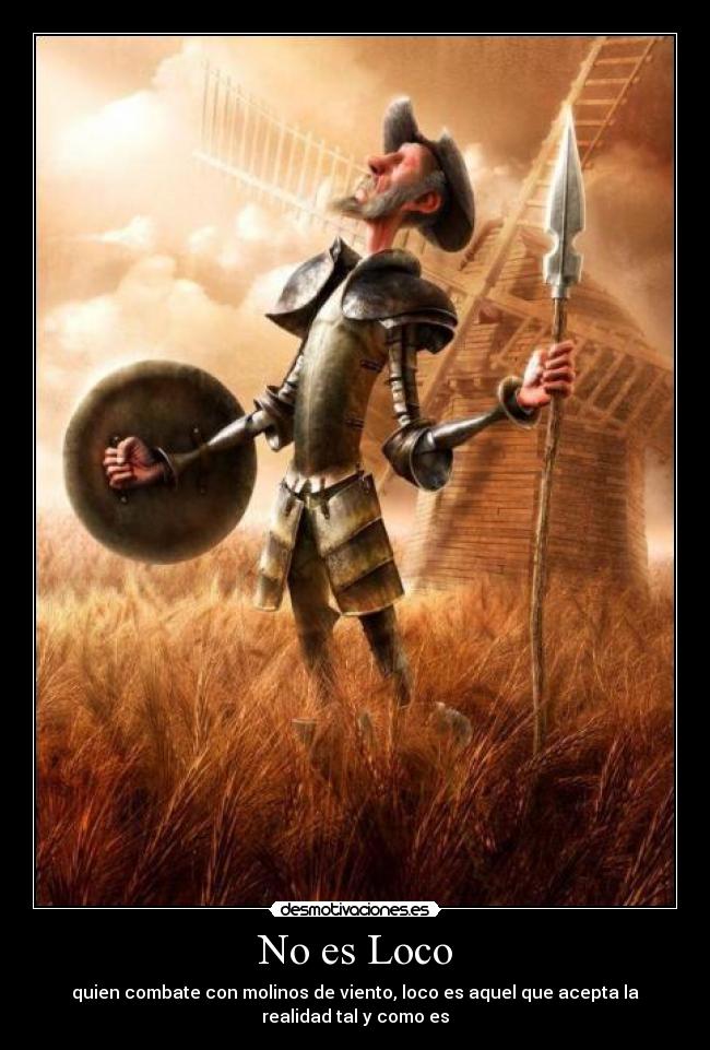 carteles reflexion reflexion locura cordura don quijote realidad loco desmotivaciones
