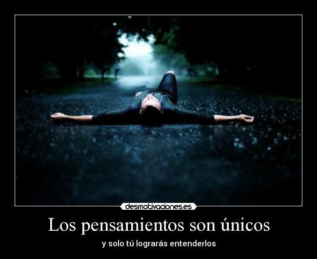 carteles pensamientos pensamientos son unicos nadie mas los entiende 2desmoconcurso desmotivaciones