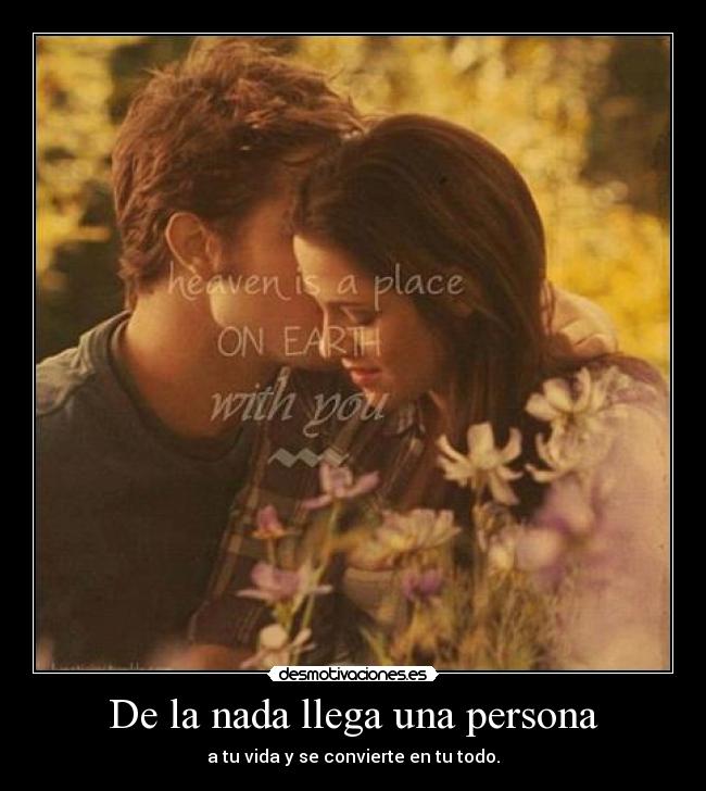 De la nada llega una persona -