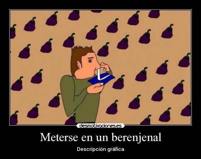 Meterse en un berenjenal - Descripción gráfica