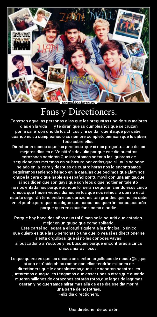 Fans y Directioners. - 