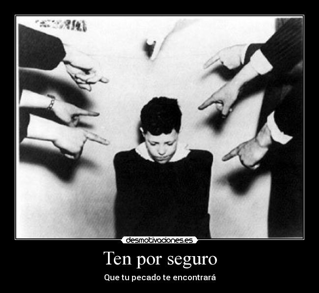 Ten por seguro - Que tu pecado te encontrará
