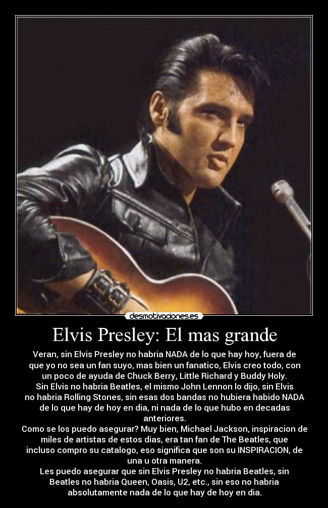 carteles elvis presley beatles rolling stones michael jackson oasis queen desmotivaciones