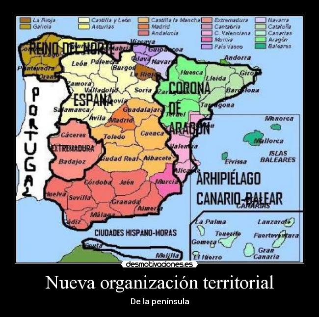 Nueva organización territorial - De la península