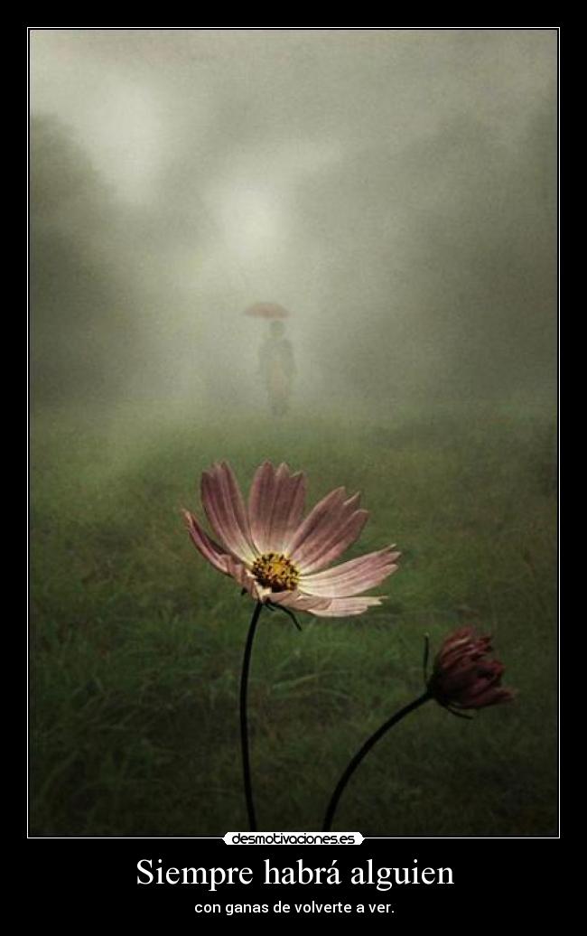 Siempre habrá alguien - con ganas de volverte a ver.