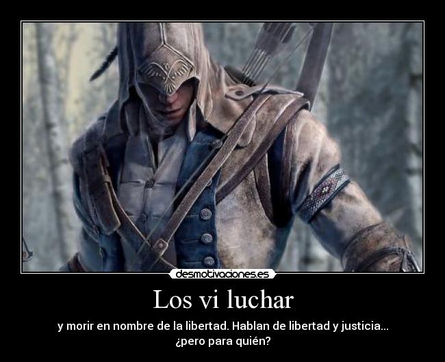 carteles assassins creed connor trailer desmotivaciones