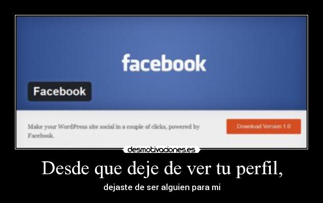 Desde que deje de ver tu perfil, -