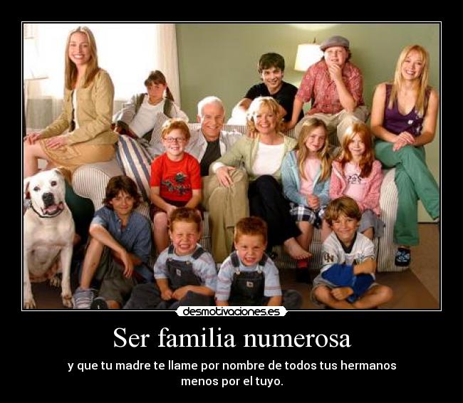 Ser familia numerosa - 