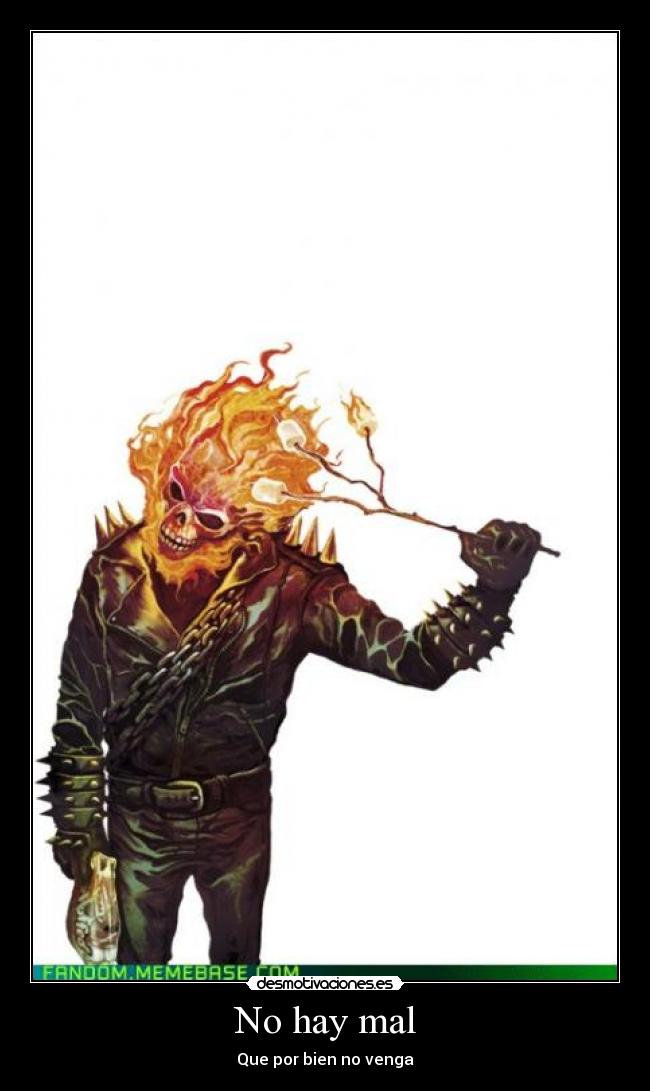 carteles ghost rider una fogata viviente desmotivaciones