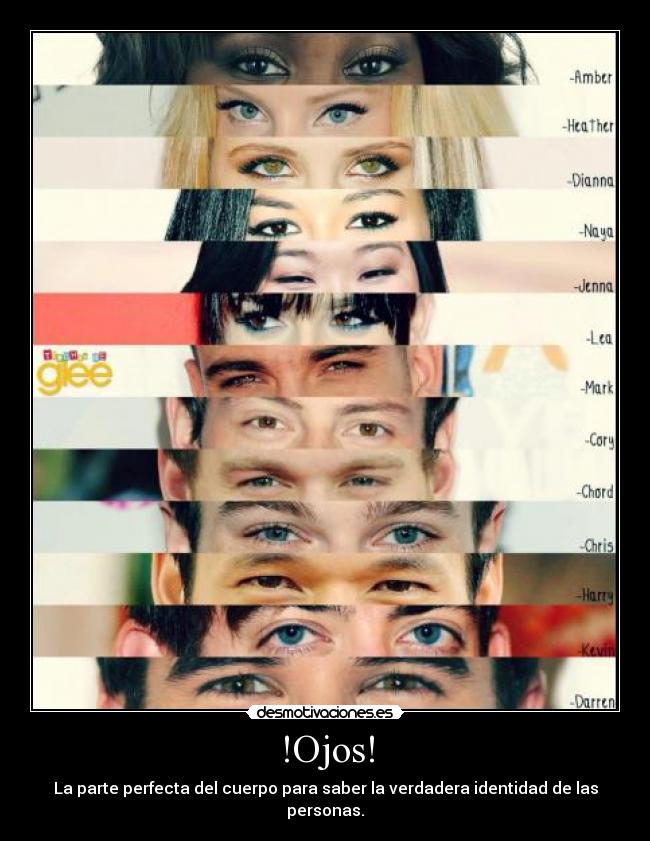 !Ojos! - La parte perfecta del cuerpo para saber la verdadera identidad de las personas.
