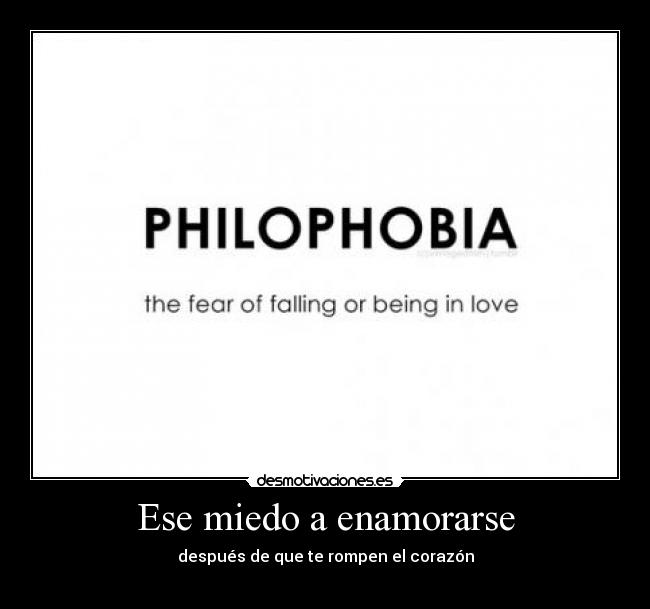 Ese miedo a enamorarse -
