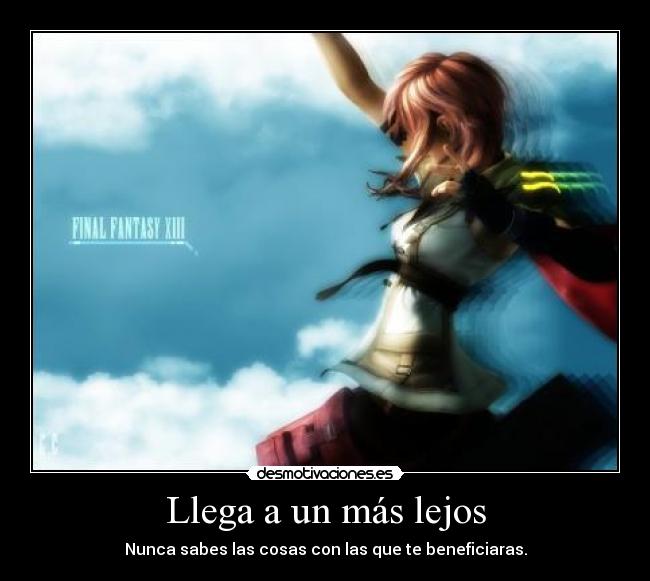 Llega a un más lejos -