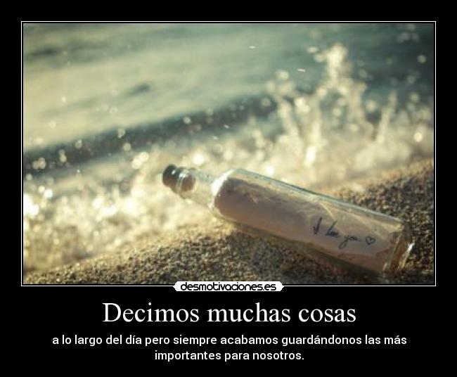 Decimos muchas cosas -