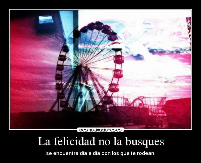 La felicidad no la busques -