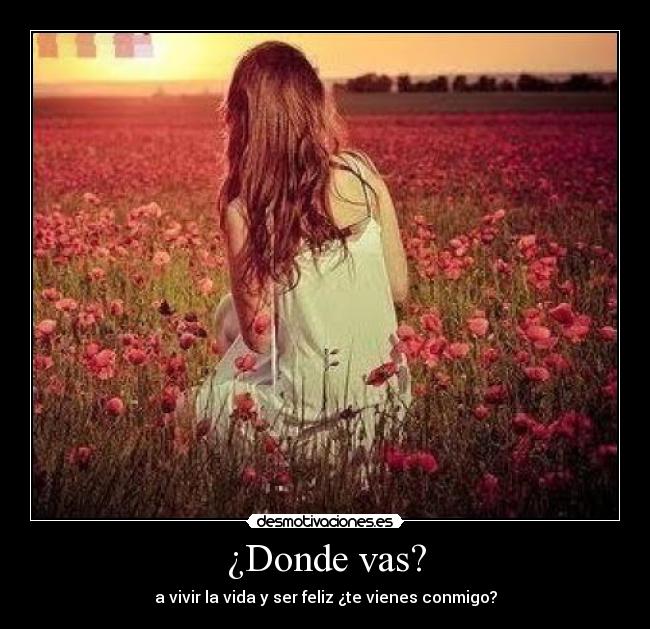 ¿Donde vas? -