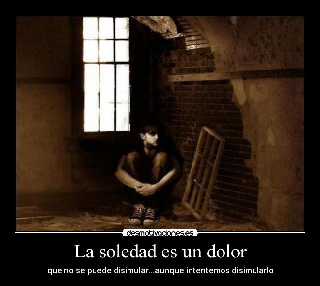 La soledad es un dolor -
