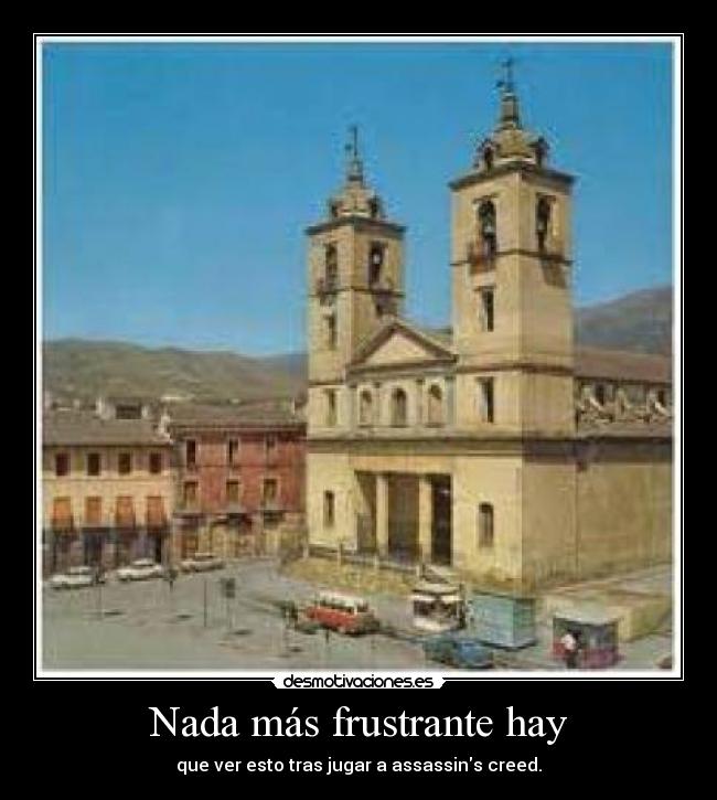 carteles assassins creed iglesia desmotivaciones