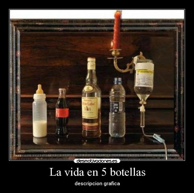La vida en 5 botellas - descripcion grafica
