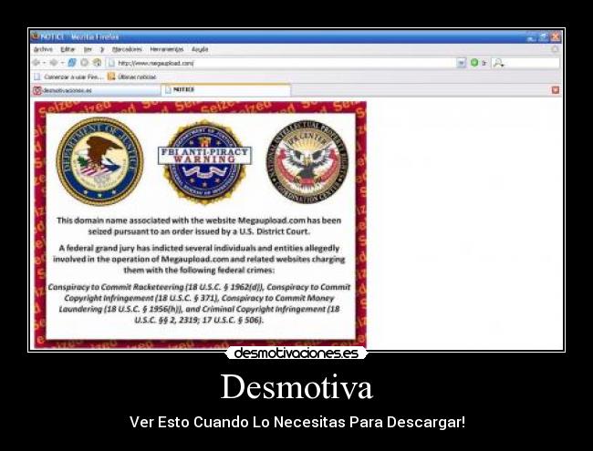 carteles megaupload desmotivaciones