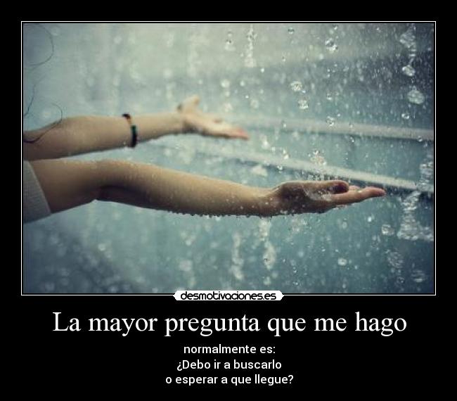 La mayor pregunta que me hago - 