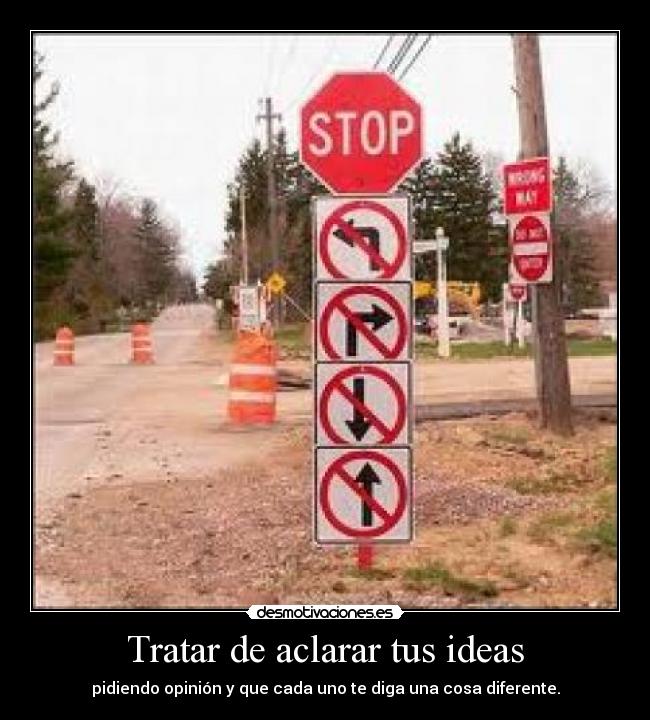 Tratar de aclarar tus ideas - 