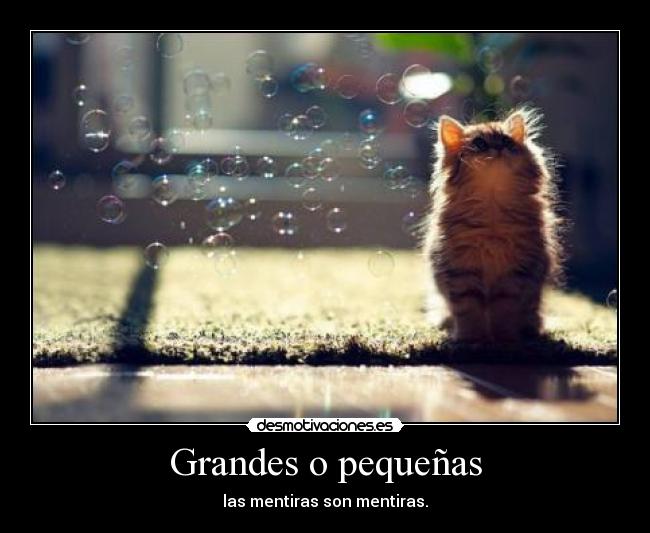 Grandes o pequeñas - las mentiras son mentiras.