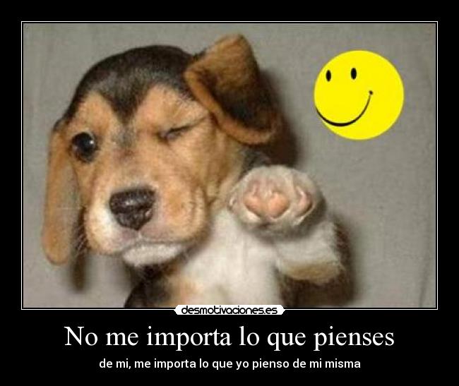 No me importa lo que pienses -