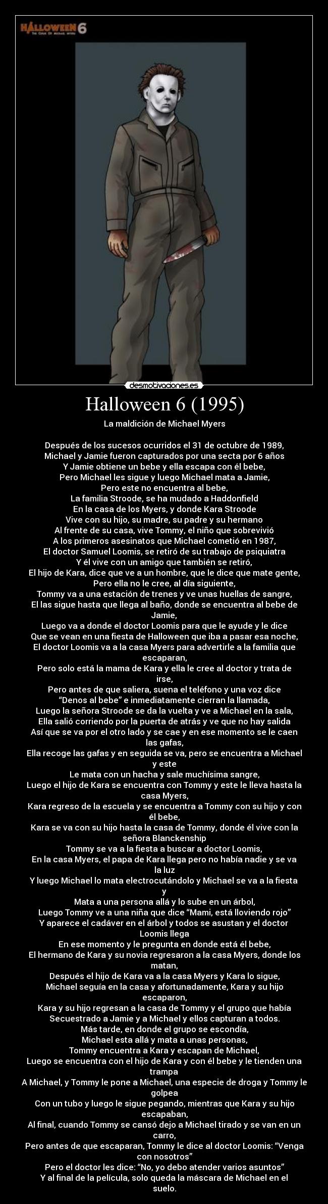 carteles halloween maldicion michael myers historia desmotivaciones