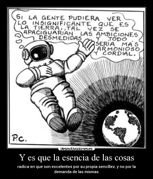 Y es que la esencia de las cosas - 