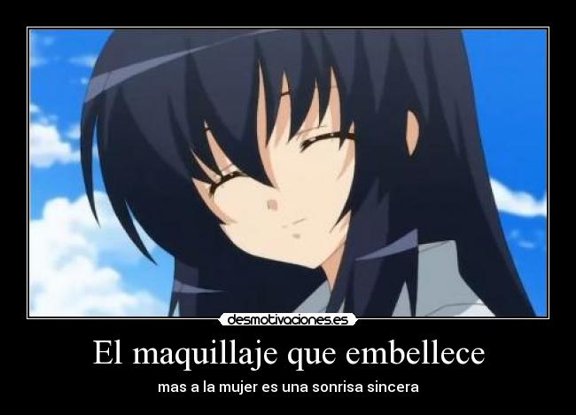 carteles chica anime omamorihimari himari sonrisa desmotivaciones