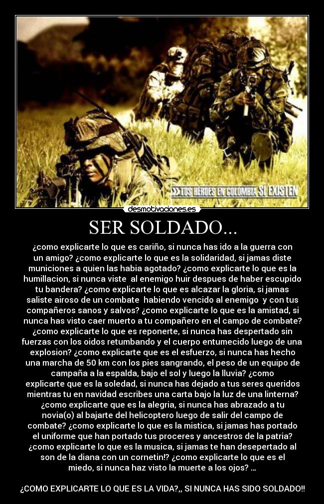 SER SOLDADO... -